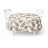 Fata de masa rotunda 180 cm bumbac poliester teflonat frunze palmier Ralex Pucioasa fabricat in Romania
