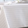 Fata de masa tip hotel damasc dungi, bumbac 100%, 160x320cm, alba
