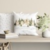 Fata de perna decorativa craciun snowy bumbac 100 cu brazi si casute