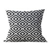 Fata perna decorativa 43x43cm, Geometric Alb Negru