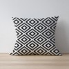 Fata perna decorativa 43x43cm, Geometric Alb Negru