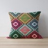 fata de perna geometrica, perna decorativa 43x43, fata perna colorata, fata perna Geometric Rainbow, husa perna moderna
