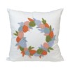 Pernă decorativă cu broderie texturată în formă de coroană de Paște, culori pastelate, 45x45cm, detaliu fermoar ascuns