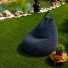 Fotoliu bean bag gri antracit interior exterior din material Oxford 100% poliester pentru gradina si terasa acoperita