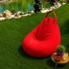 Fotoliu bean bag rosu interior exterior din material Oxford 100% poliester pentru gradina si terasa acoperita