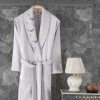 Halat de baie bambus 100% cu broderie, Class Home Collection, marime M, Little Rose Lila Deschis (Hazelnut)