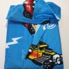 Halat de baie pentru copii Disney Cars, albastru, din bumbac, cu imprimeu colorat cu mașini, moale și absorbant, pentru vârste între 6-8 ani.