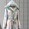 Halat de baie TAC Charmian Multicolor, cu gluga, marime L/XL, design modern si colorat
