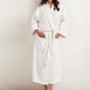 Halat de baie unisex bumbac 100% frotir, guler kimono, marime L, alb