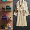 Halat de baie velur 100% bumbac, marime S/M, Bej