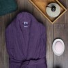 Halat de baie velur 100% bumbac, marime S/M, Mov