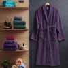 Halat baie mov, bumbac 100% velur, marime XL/XXL, absorbant
