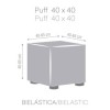Husa bielastică pentru puf 40x40 cm, Premium ROC, C/01 Bej – elasticitate și protecție