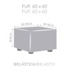 Husa bielastică pentru puf 60x60 cm, Premium ROC, C/8 Bordo – protecție completă și design elegant