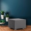 Husa bielastică pentru puf 60x60 cm, Premium ROC, C/16 Gri Antracit – protecție completă și fixare impecabilă