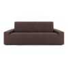 Husa bielastică canapea 2 locuri, Premium ROC, C/7 Maro – extensibilă până la 200 cm, aspect elegant și fixare sigură
