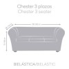 Husa bielastica canapea 3 locuri Chesterfield, Premium ROC, gri inchis C/16