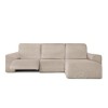 Husa colțar dreapta cu recliner, bielastică 250–360 cm, Premium ROC, C/00 Bej deschis – fixare perfectă și aspect modern