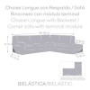 Husa coltar dreapta cu sezlong bielastica 350-500cm, Premium ROC, C/1 Bej