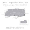 Husa colțar stanga cu recliner, bielastică 250–360 cm, Premium ROC, C/0 bej deschis– fixare perfectă și aspect modern
