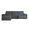Husa colțar stanga cu recliner, bielastică 250–360 cm, Premium ROC, C/01 bej– fixare perfectă și aspect modern