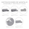 Husa colțar stanga cu recliner, bielastică 250–360 cm, Premium ROC, C/01 bej– fixare perfectă și aspect modern
