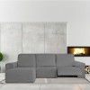 Husa colțar stanga cu recliner, bielastică 250–360 cm, Premium ROC, C/01 bej– fixare perfectă și aspect modern