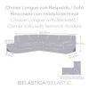 Husa coltar stanga cu sezlong bielastica 350-500cm, Premium ROC, C/0 Bej deschis