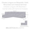 Husa coltar stanga cu sezlong bielastica 350-500cm, Premium ROC, C/16 Antracit