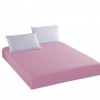 Husa pat tricot cu elastic si fata perna, saltea 100x200cm, roz