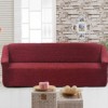 Husa elastica din material creponat, pentru canapea 3 locuri, Bordo (Red)