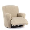 Husa elastica fotoliu cu recliner, Troya, C/0 Bej