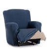 Husa elastica fotoliu cu recliner, Troya, C/3 Albastru