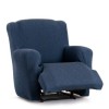 Husa elastica fotoliu cu recliner, Troya, C/3 Albastru