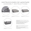 Husa impermeabilă canapea 3 locuri, Oslo Protect, C/03 Albastru – matlasată, reversibilă, cu protecție anti-lichide