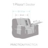 Husa impermeabila fotoliu Oslo Protect C/03 Albastru, matlasata si reversibila, cu protectie impotriva lichidelor