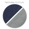 Husă matlasată reversibilă pentru canapea cu patru locuri, în culori albastru și gri, design modern și protecție pentru mobilier.