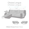Husă matlasată albastra pentru colțar stânga Oslo, 240cm, design elegant și rafinat