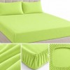Husa pat din tricot cu elastic pentru saltea 140x200 cm, verde lime