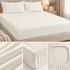 Husa pat tricot cu elastic 180x200 cm, crem