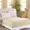 Husă de pat tricot crem cu elastic pentru saltea 100x200 cm, din bumbac 100%