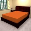 Husa pat tricot cu elastic saltea 100x200cm, portocaliu