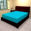 Husa pat tricot cu elastic saltea 100x200cm, turcoaz