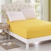 Husa pat tricot cu elastic saltea 140x200cm, galben