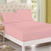 Husa pat tricot cu elastic saltea 160x200cm, roz