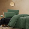 Lenjeria de pat poplin prespălat, Cotton BOX, Crash Verde