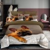Lenjerie 3D finet 1 persoana, 3 piese, Buldog francez