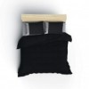 Lenjerie de pat din bumbac 100% ranforce, model Cotton Box Plain, în nuanțe de negru și gri.