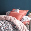 Lenjerie de pat dublă din bumbac 100% ranforce, Cotton Box, design geometric în nuanțe de scorțișoară, gri și alb, cu modele pătrate și diagonale.