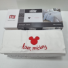 Set lenjerie de pat alb și roșu cu Mickey Mouse, bumbac 100% Ranforce, cu broderie și aplicații